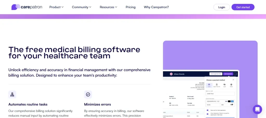 Carepatron Billing Software Benefits For Healthcare Teams